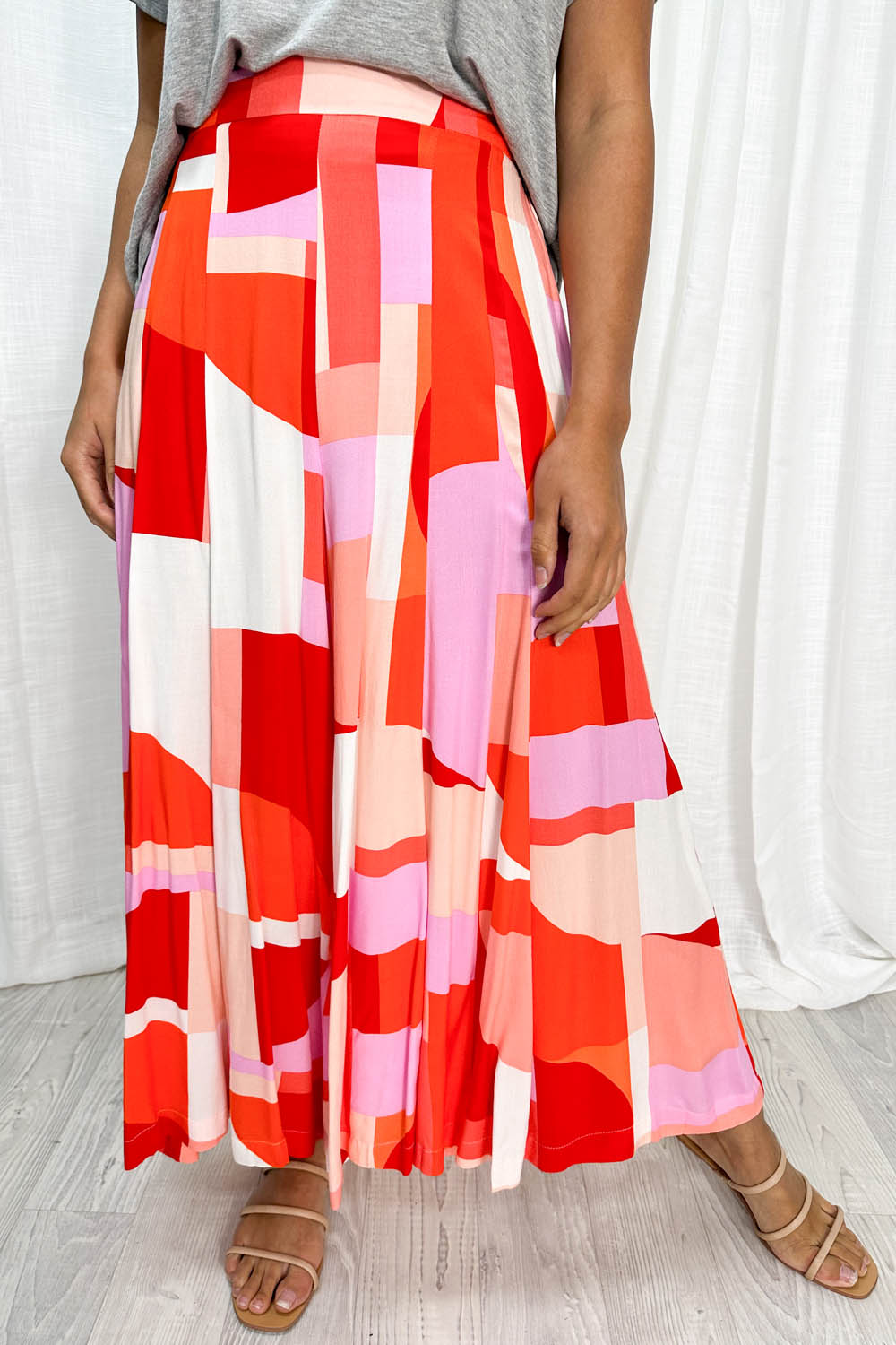 Pink Orange Print
