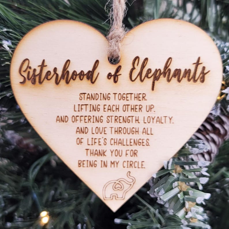 🐘Elephant Sisterhood Ornament | Best Friend Ornament
