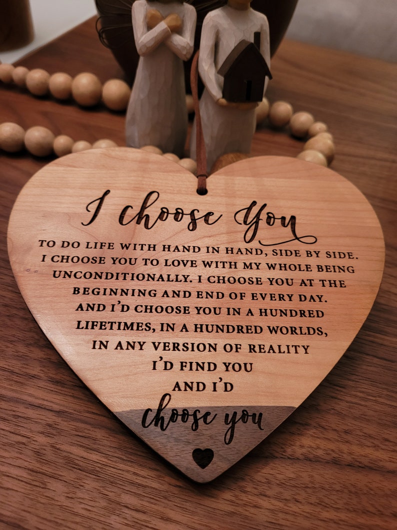 💞Declaration of love-wooden heart-shaped pendant🌹