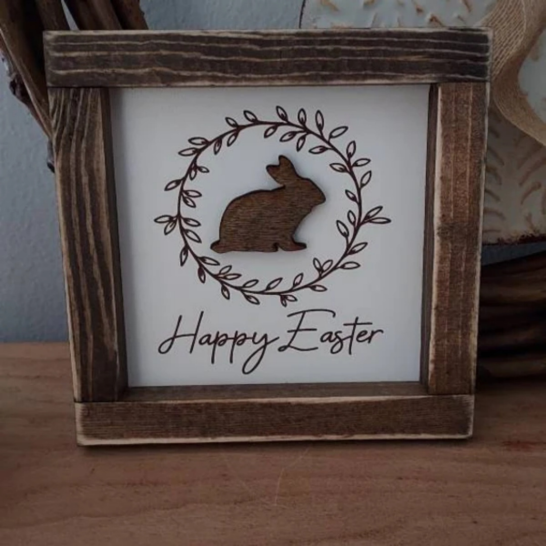 🔥Last Day 48% OFF - 🐇Wooden Easter Bunny Frame