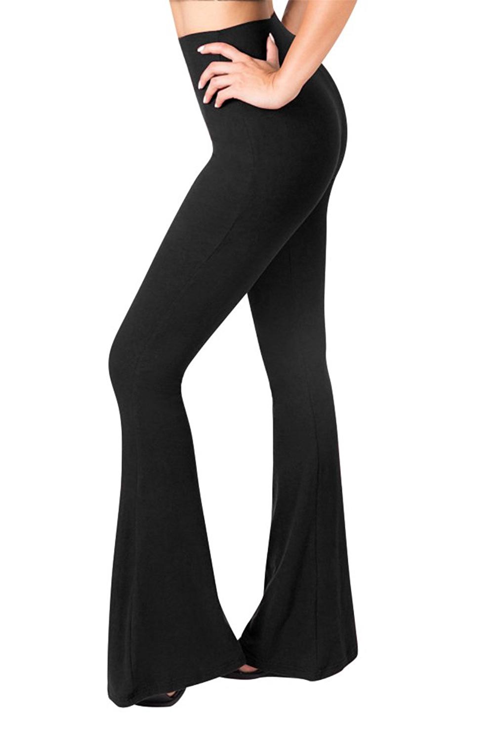 Print & Solid Flare Pants