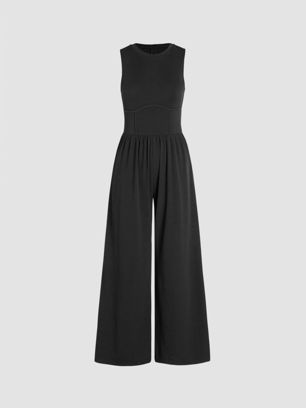 🔥HOT SALE - SOLID SLEEVELESS WIDE LEG JUMPSUIT (BUY 2 FREE SHIPPING)
