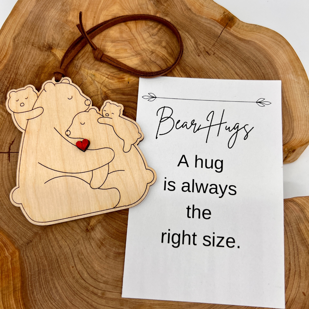 Wooden Story Card Keepsake Gift - Bear Hug