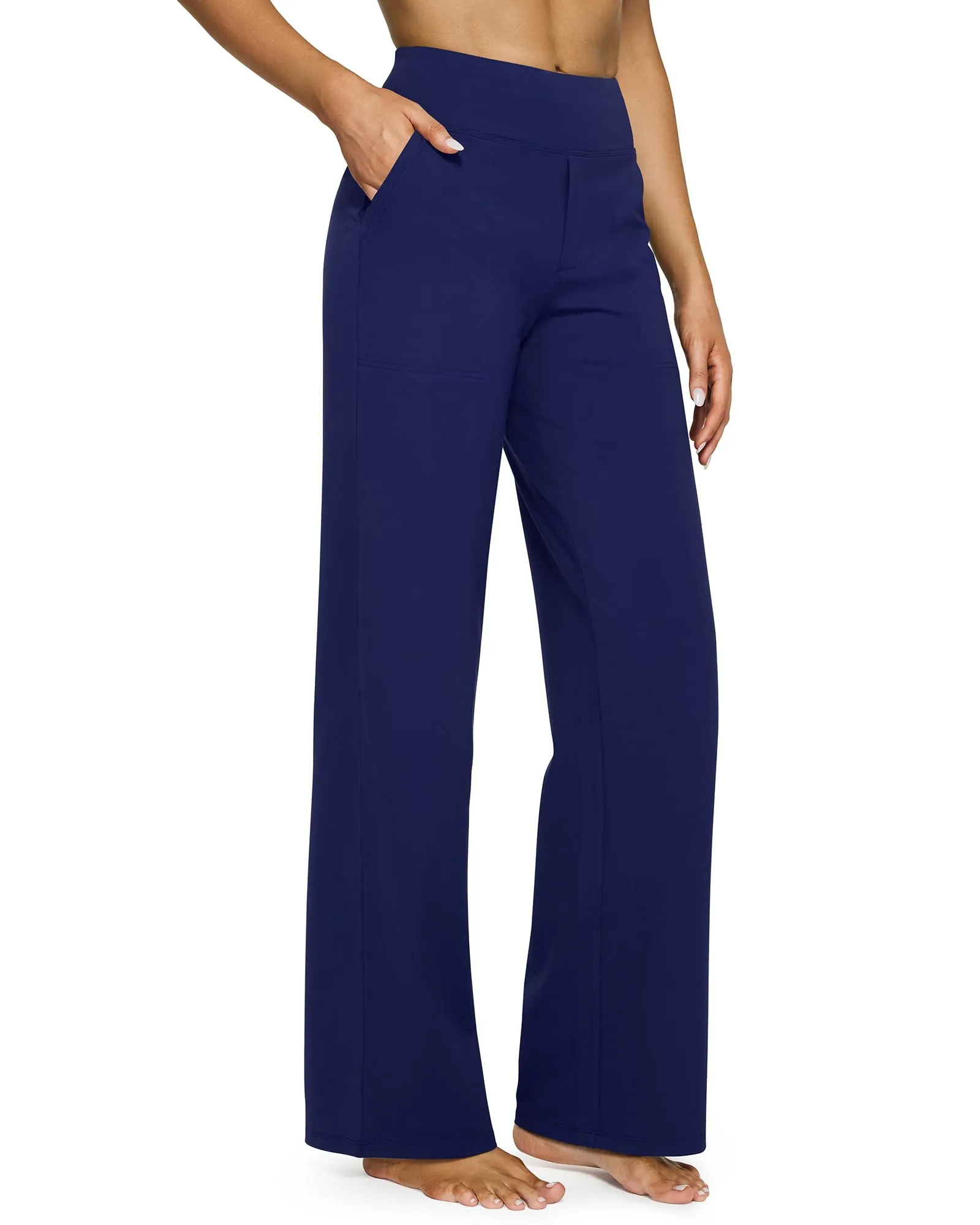 2024 WOMEN'S HIGH WAIST STRETCH CASUAL YOGA WIDE LEG PANTS(BUY 2 FREE SHIPPING)