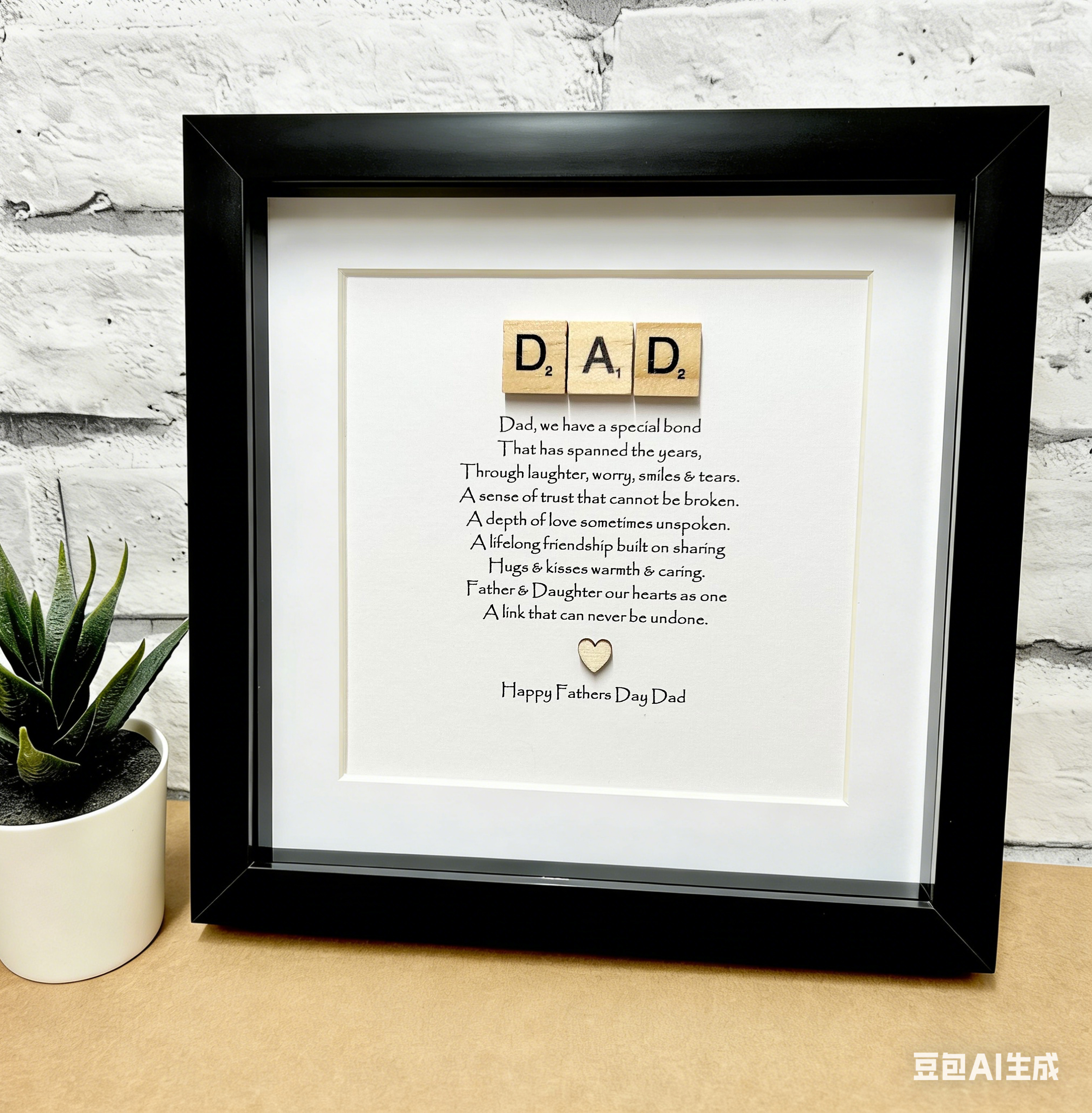 Fathers Day Gift - Our Bond Dad frame