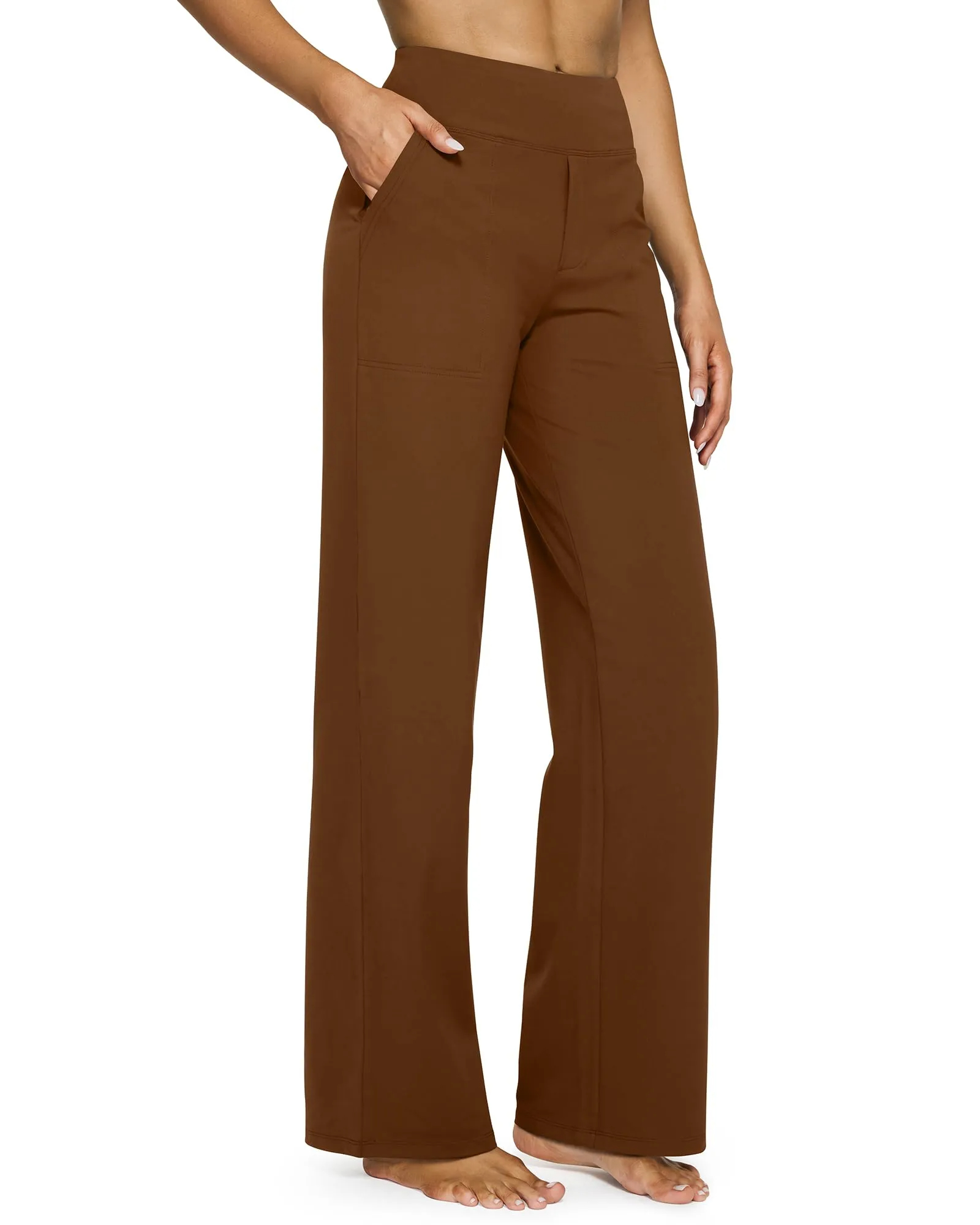 2024 WOMEN'S HIGH WAIST STRETCH CASUAL YOGA WIDE LEG PANTS(BUY 2 FREE SHIPPING)