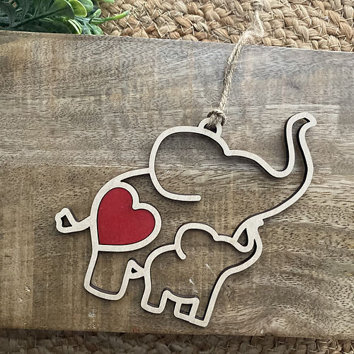 A Mother's Love Elephant Ornament and Story Card