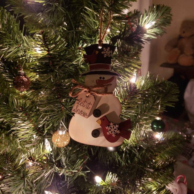 ☃️Snowman Christmas Ornaments Wood Ornaments🎅
