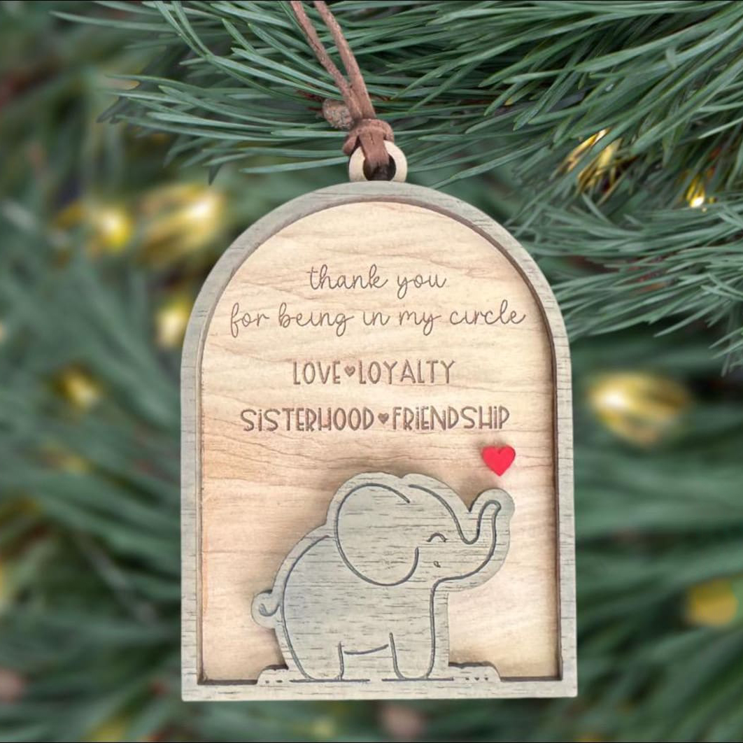 My circle Ornament || Friendship Elephant