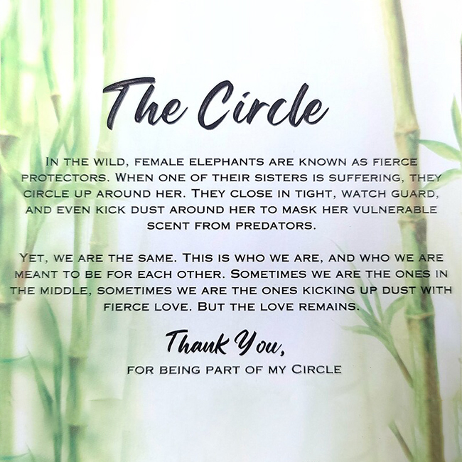 The Circle Elephant Ornament, Friend Support💖