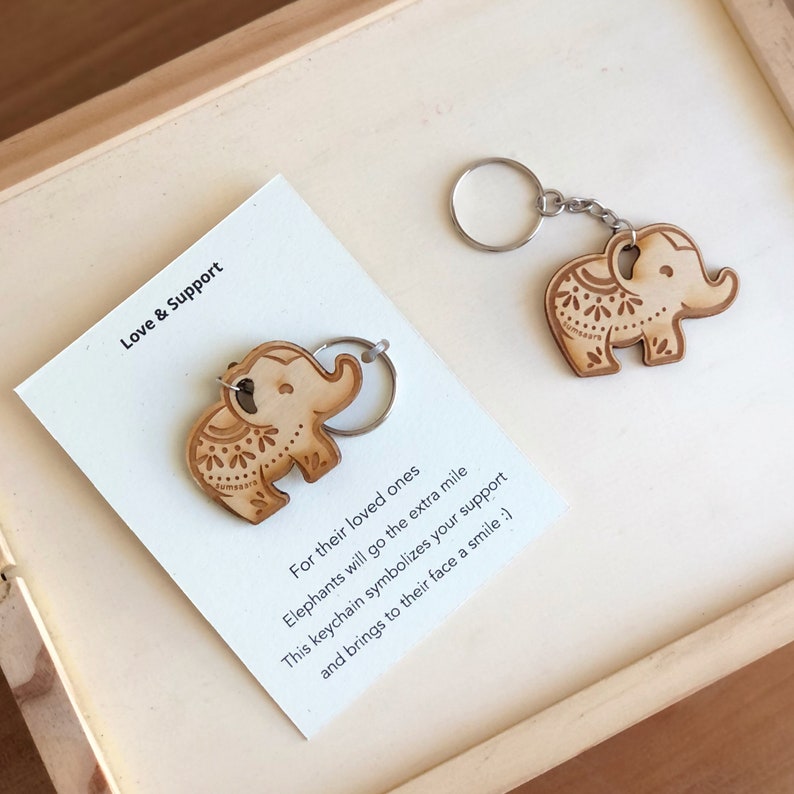 Love and Support Card - Lucky Elephant • Elephant Keychain