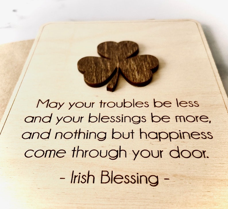 Irish blessing woodcard 