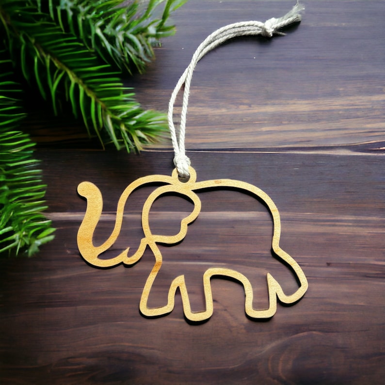Wooden Elephant Ornament | Friendship Gift 