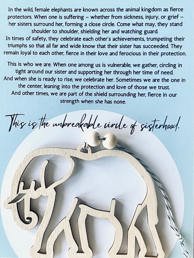Elephant sisterhood ornament , Circle of Sisterhood