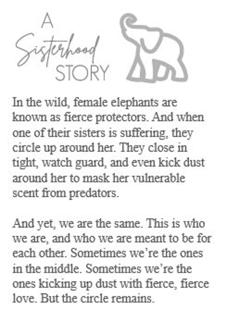 Sisterhood Friendship Elephant Ornament🐘