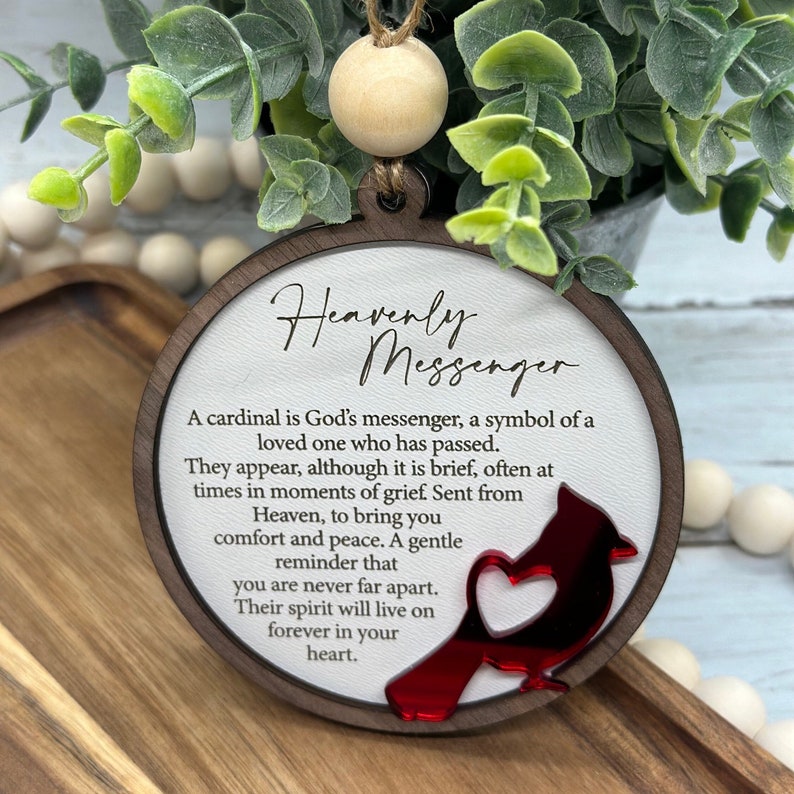 Cardinal Memorial Ornament: Remembrance Gift