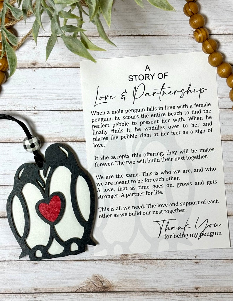 Penguin Ornament Spouse Anniversary Gift