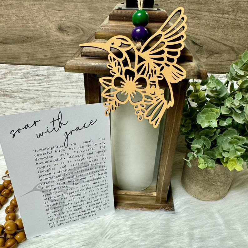 💖Hummingbird encouragement story card ornament