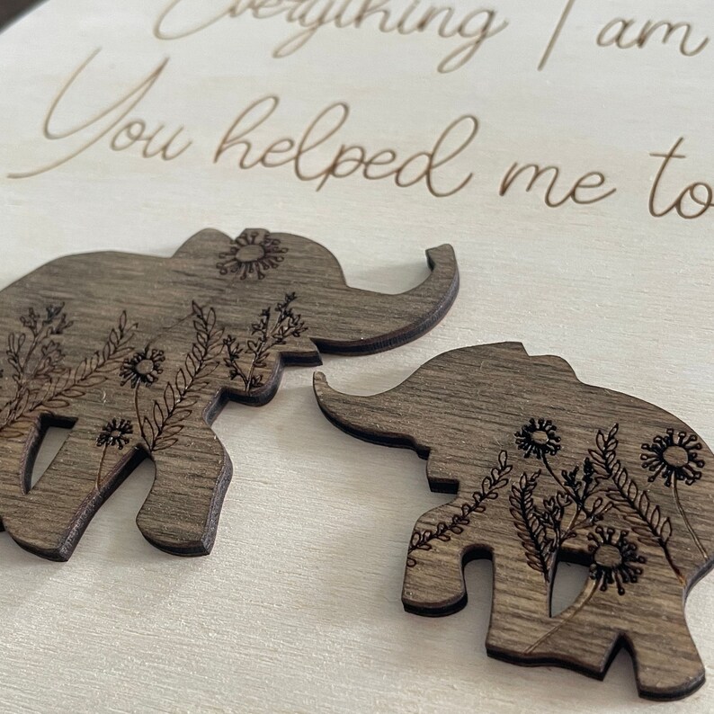 🔥Mothers Day 49% OFF - 🐘Circle Elephant Photo Frame Wooden