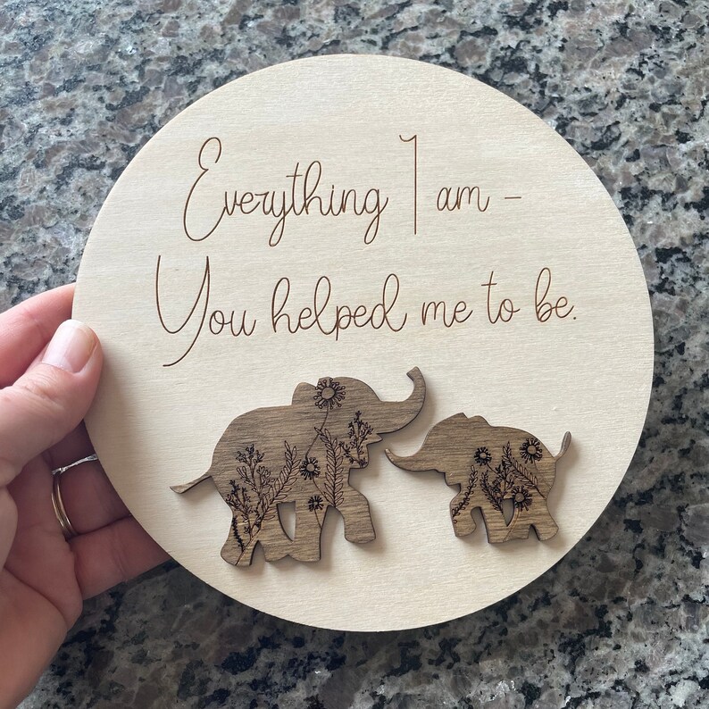 🔥Mothers Day 49% OFF - 🐘Circle Elephant Photo Frame Wooden