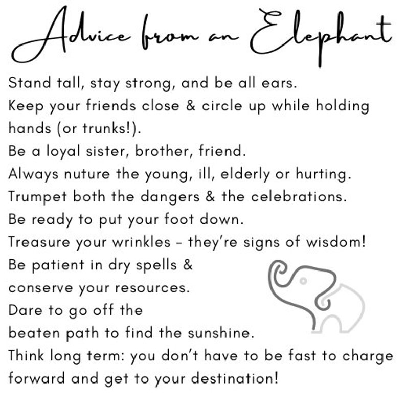 Elephant ornament - wood friendship gift