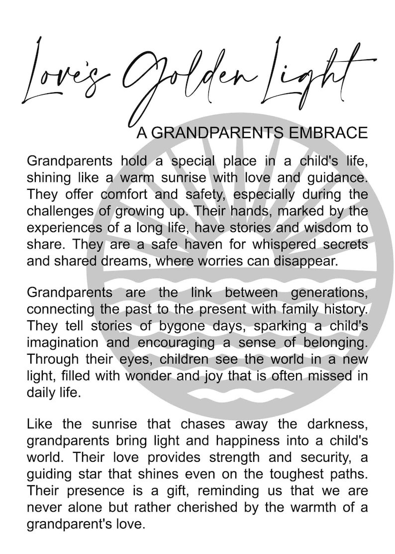 Story Card Ornament from Grandchild--Grandma or Grandpa Gift