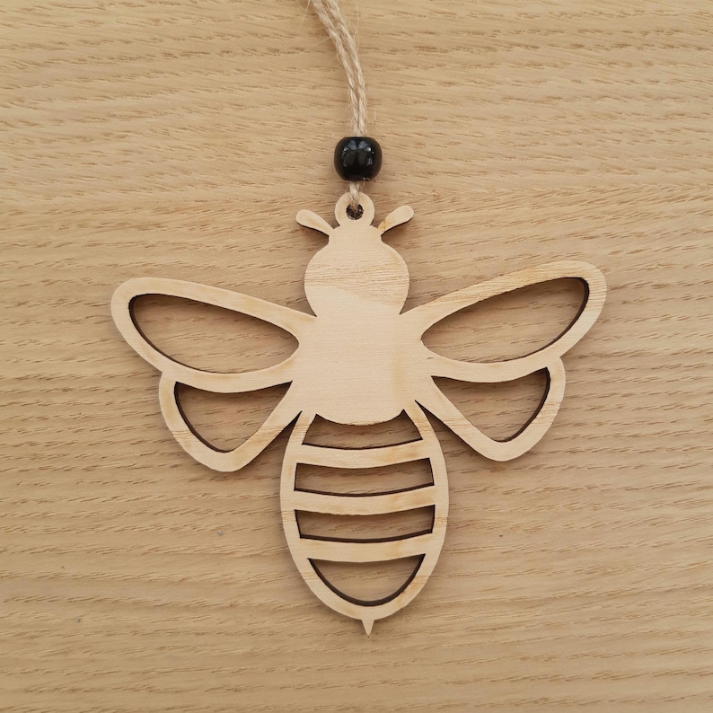 Gift for Co-workers Colleagues and Friends, Wooden Bee Charm Ornament and Story, Thank You Wooden Bee for Appreciation, My Hive Workmates