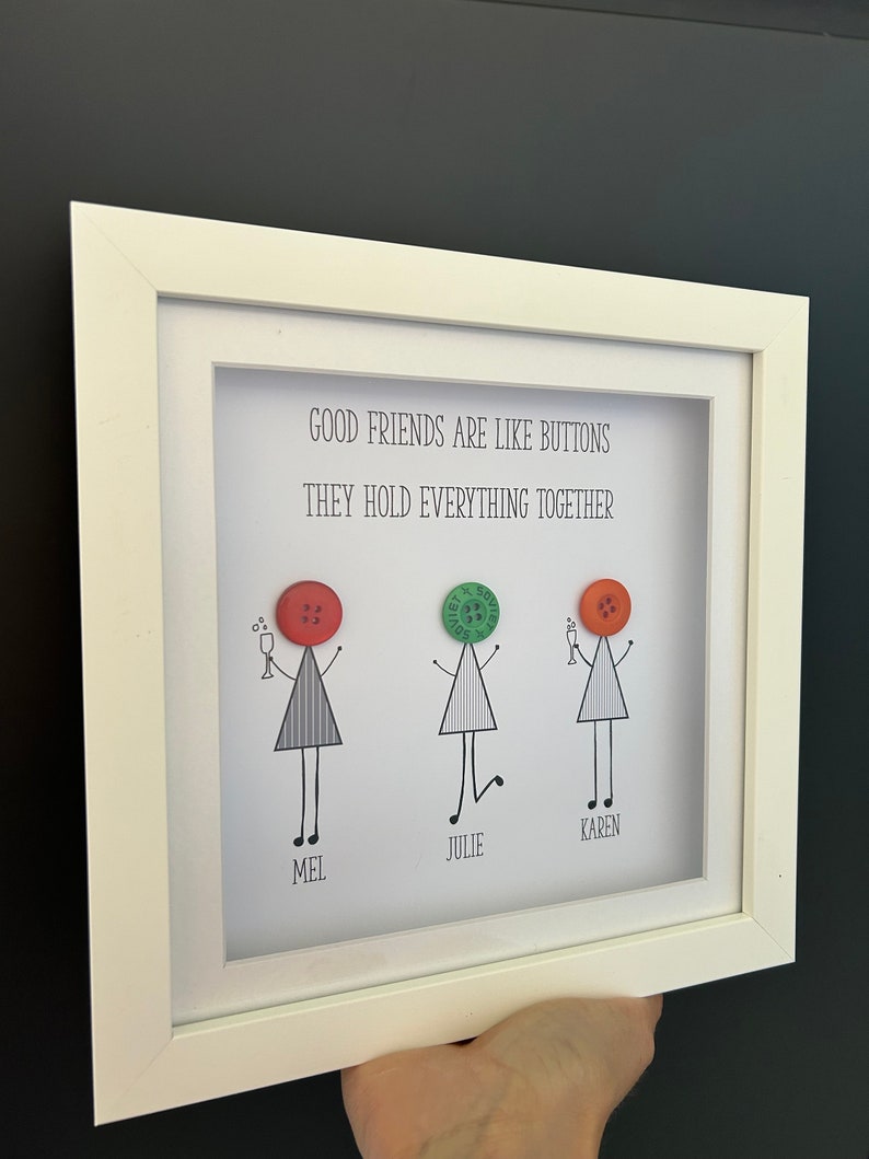 个性化友谊纽扣相框