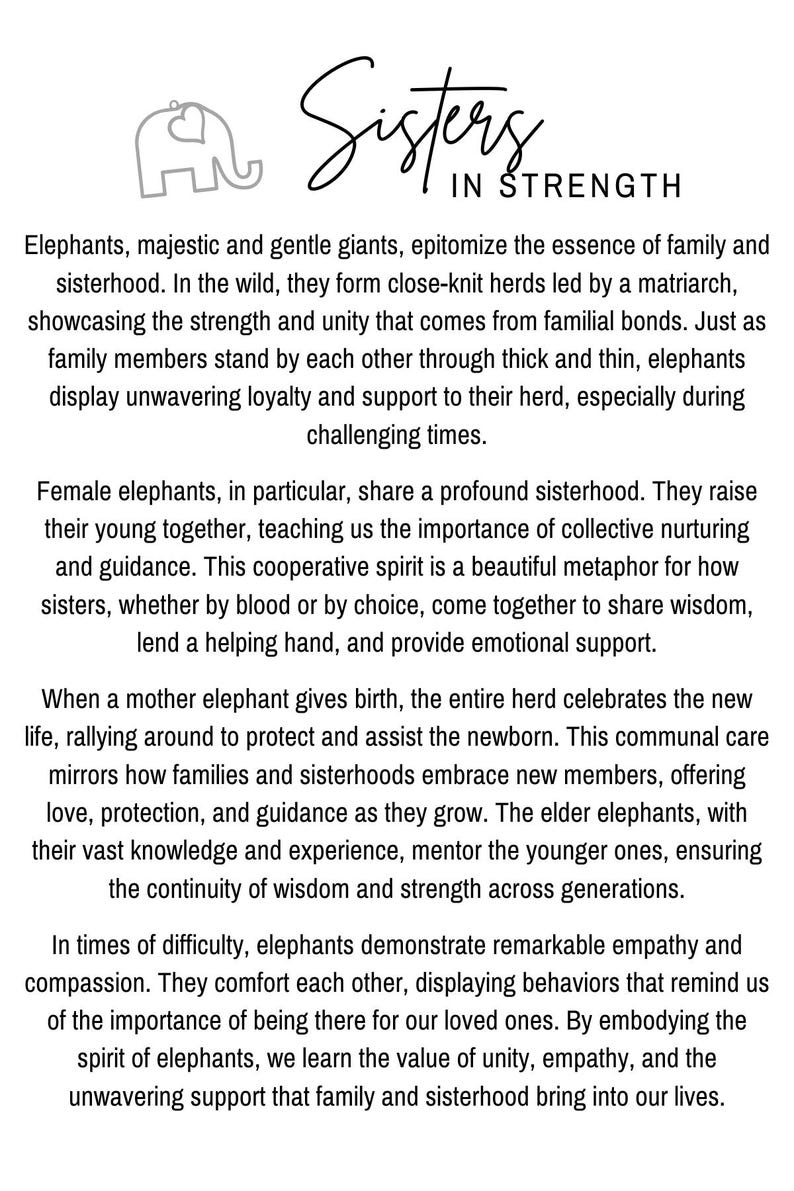 Elephant Friendship Sisterhood | Friendship Ornament