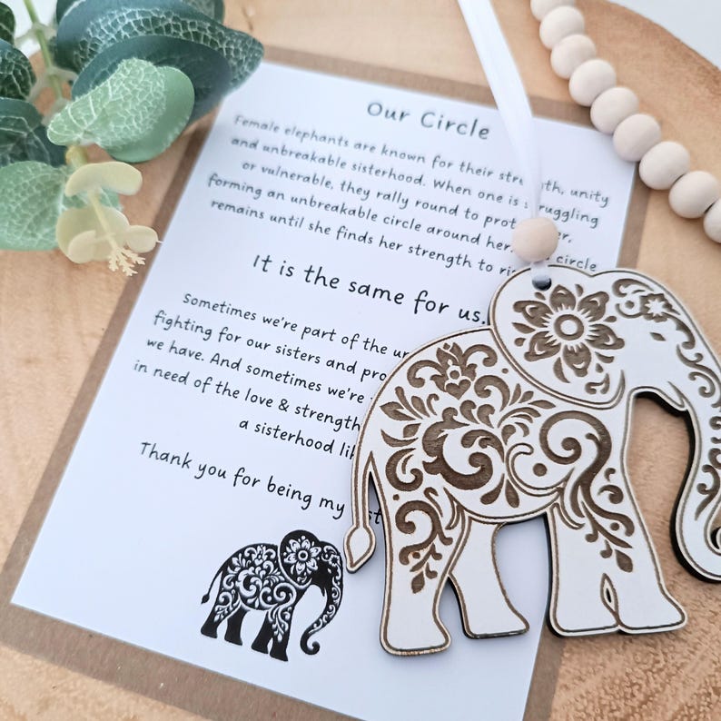 Sisterhood Elephant Gift • Thank you for being my Elephant