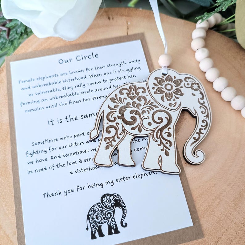 Sisterhood Elephant Gift • Thank you for being my Elephant