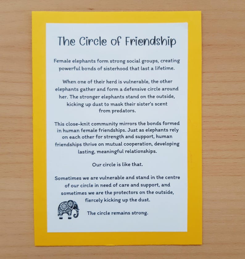 Sisterhood Friendship Gift - Elephant Ornament