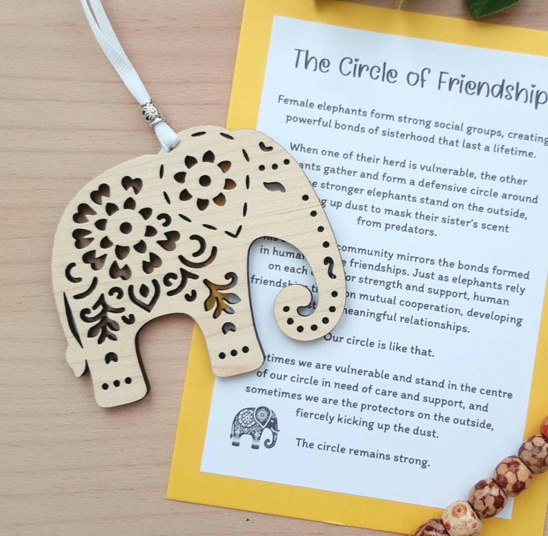 Sisterhood Friendship Gift - Elephant Ornament