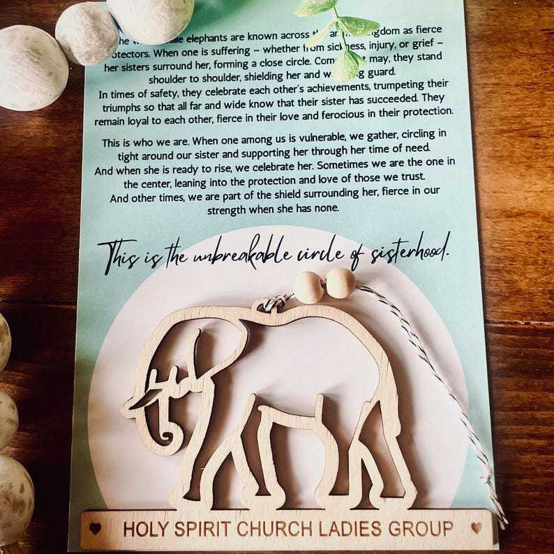 🐘Personalized Elephant friendship ornament • Friend gift