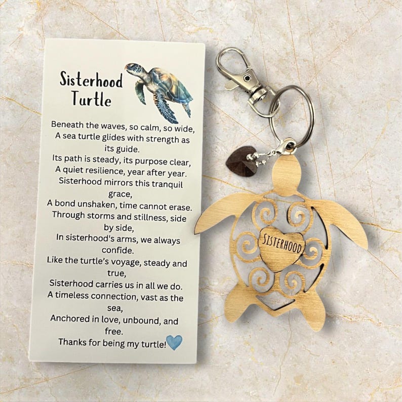 Sisterhood Poem Turtle Ornament & Loyalty and love