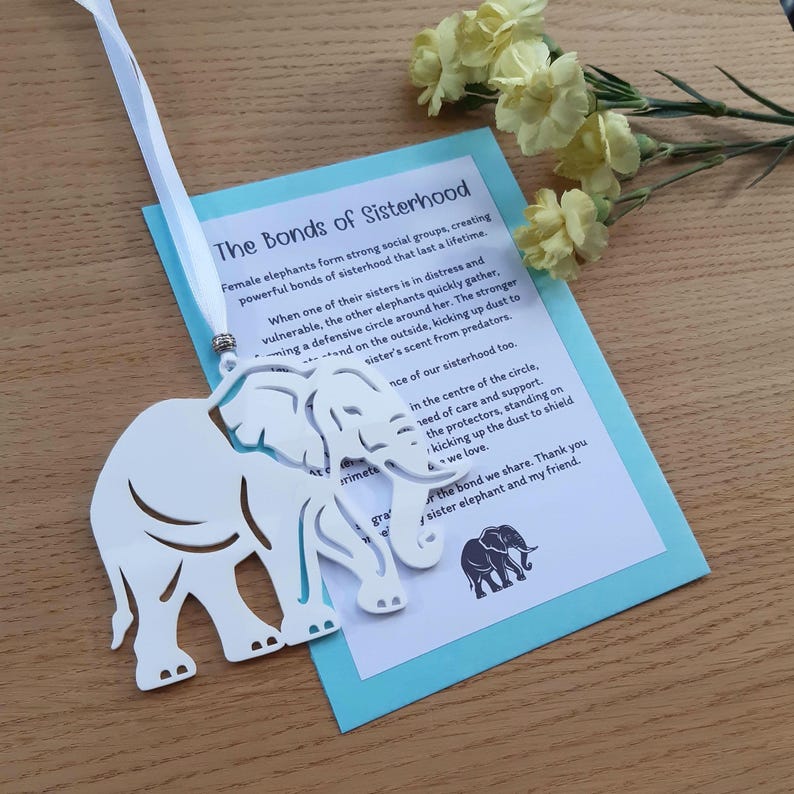 Sisterhood Elephant  Ornament | Thank you for being my Elephant
