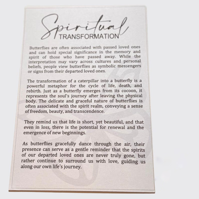 Butterfly Story card ornament - Sisterhood ornament
