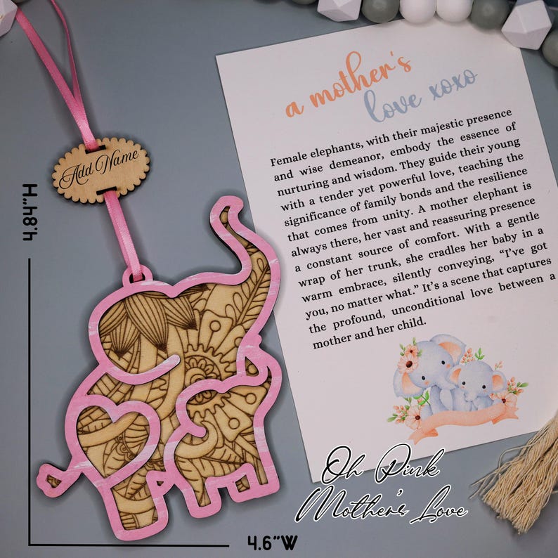 Elephant Mother's Love Ornament