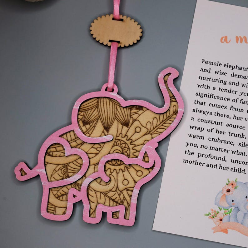 Elephant Mother's Love Ornament