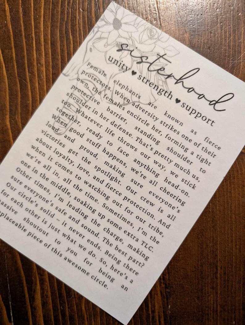 ✨Inspirational Elephant Friendship gift • sisterhood elephant