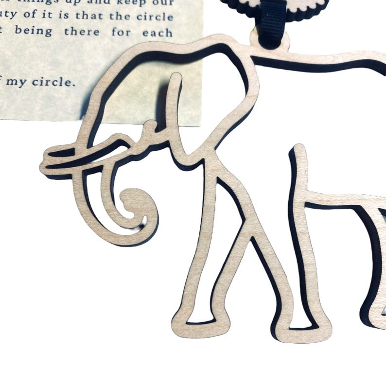 Elephant friendship ornament • Sisterhood elephant