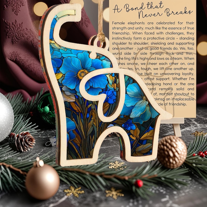 Circle of Strength - Elephant Sisterhood Ornament with Story Card