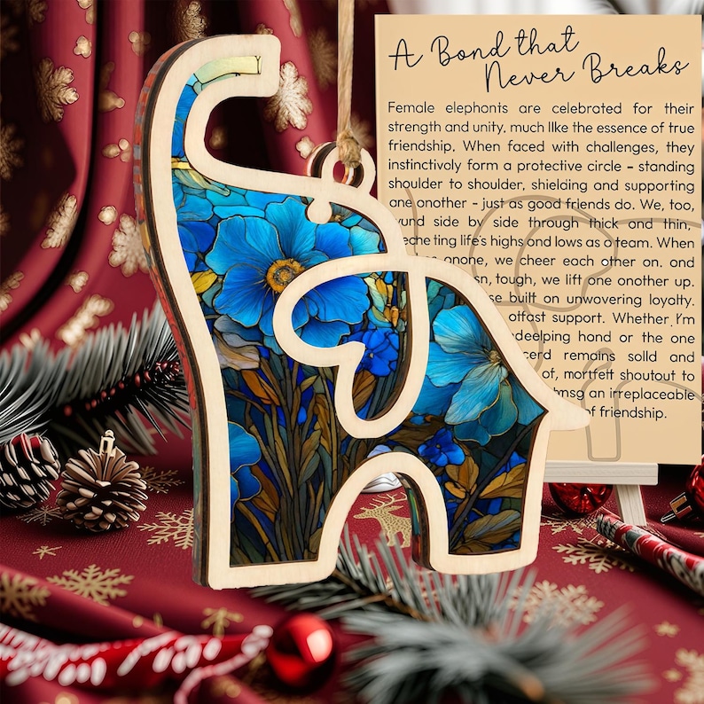 Circle of Strength - Elephant Sisterhood Ornament with Story Card