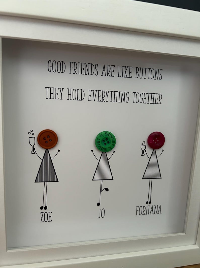 个性化友谊纽扣相框