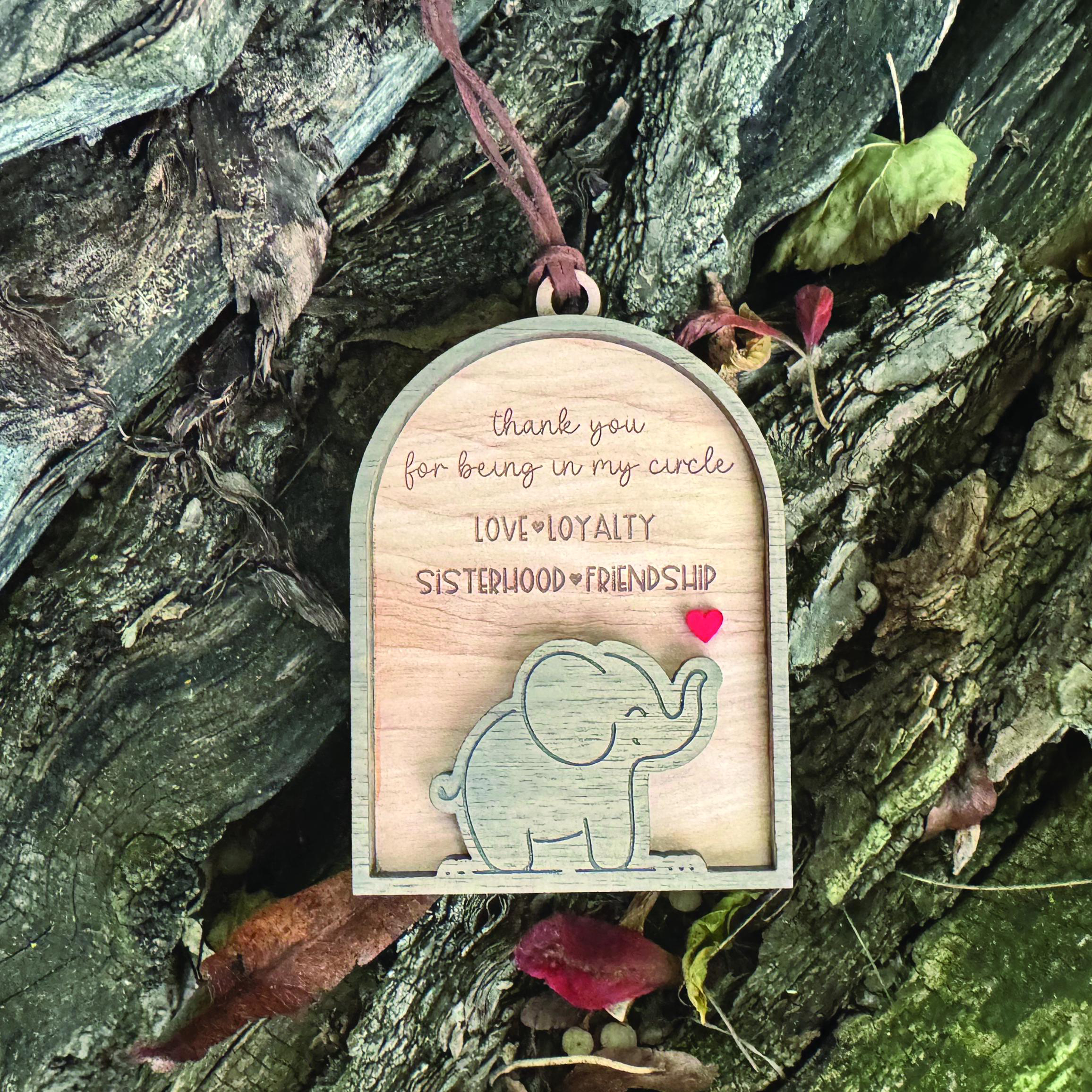 My circle Ornament || Friendship Elephant