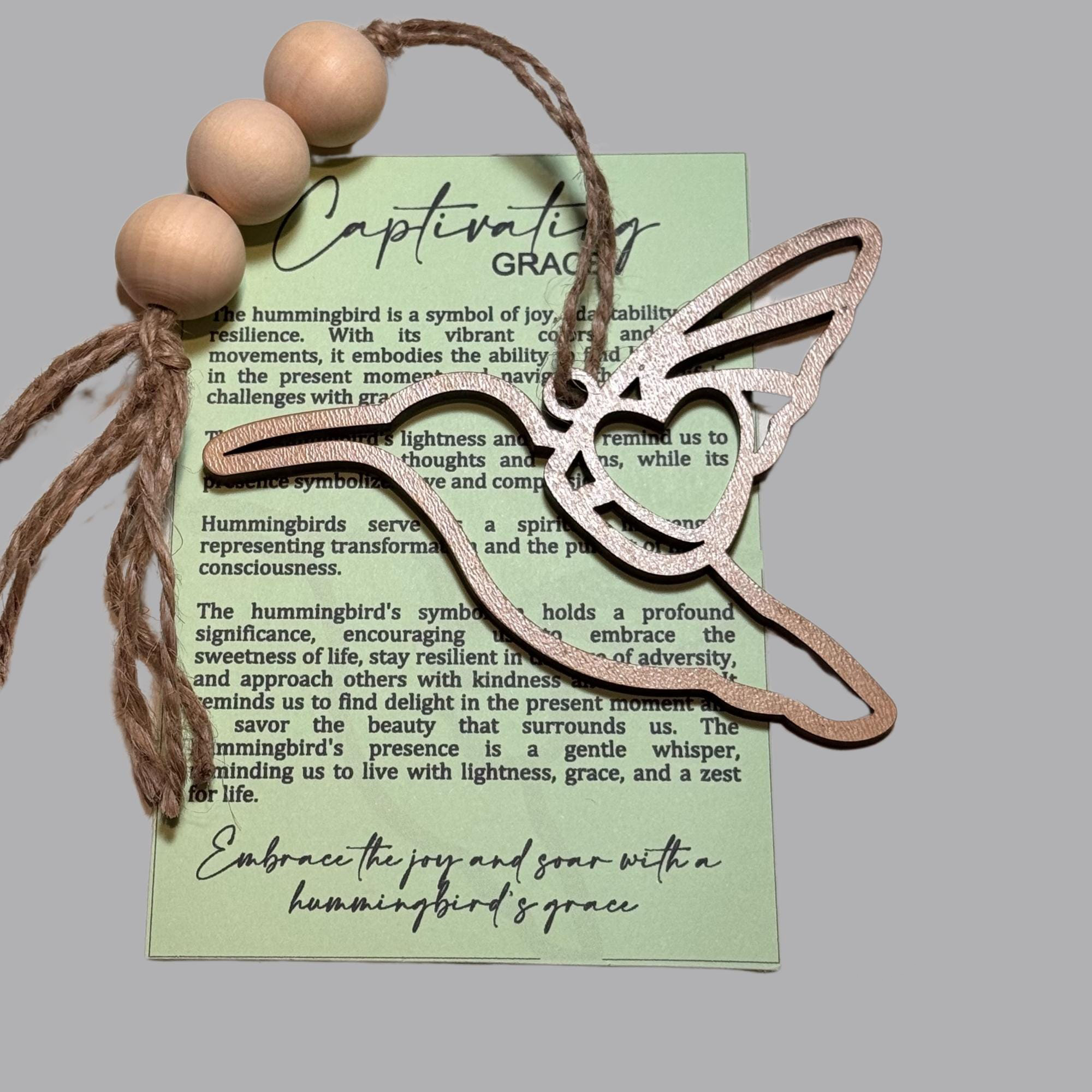 Hummingbird Ornament With Story Card - Friendship Gift