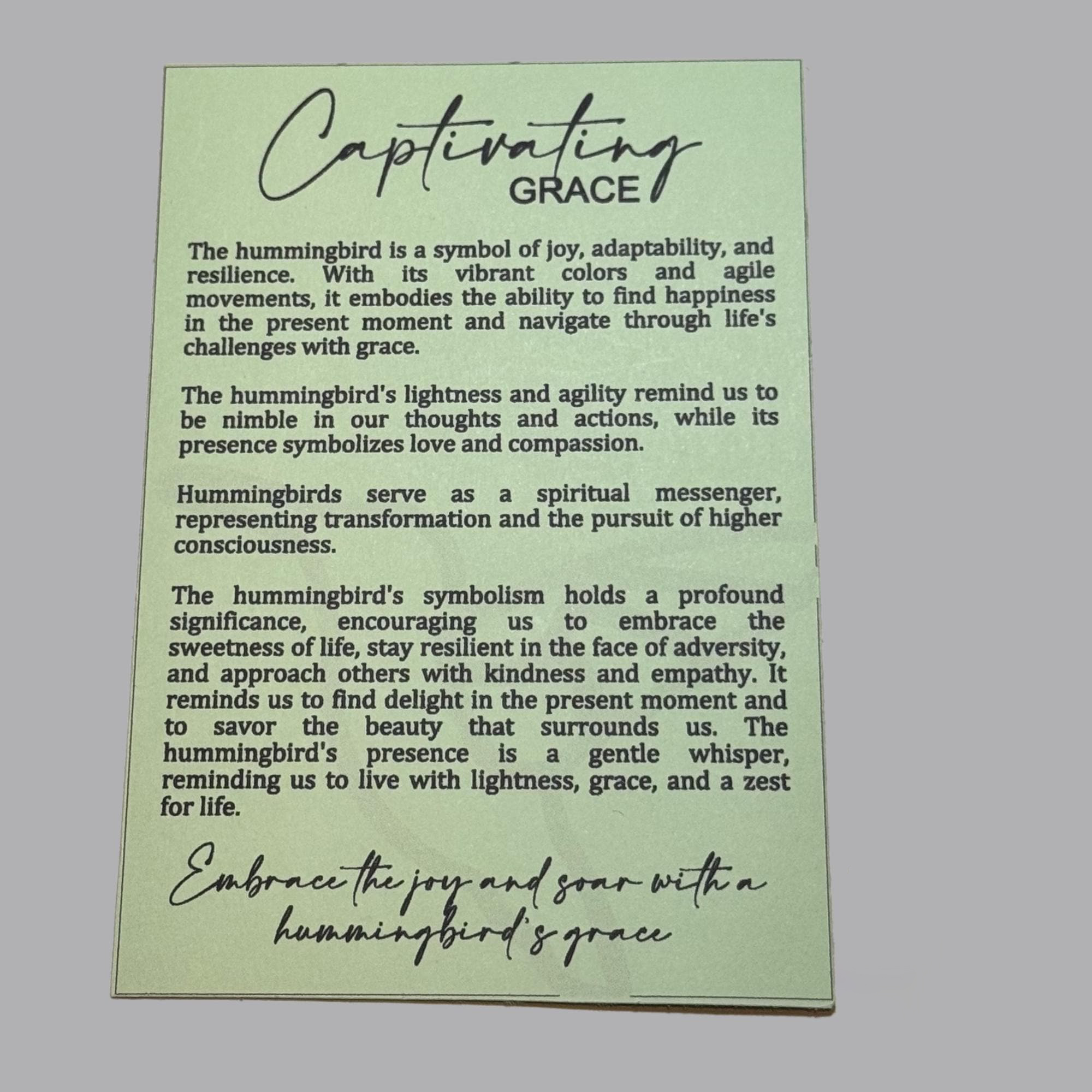 Hummingbird Ornament With Story Card - Friendship Gift