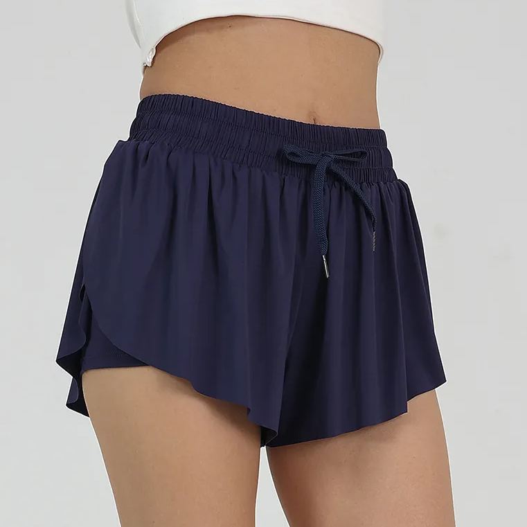 Butterfly Shorts 2 in 1 Flowy Fitness Yoga Shorts for Women