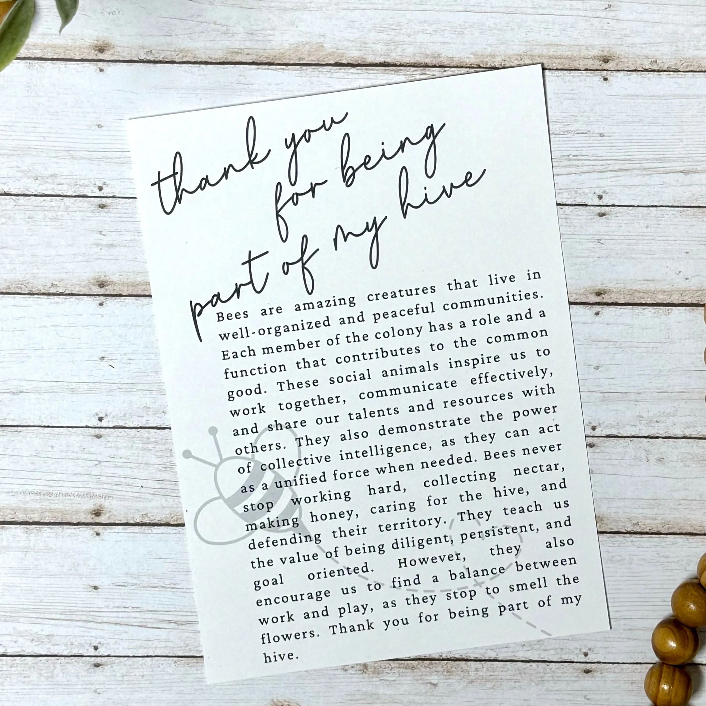 Honey Bee Handmade Wood Ornament-Coworker Employee Appreciation Gift🎁