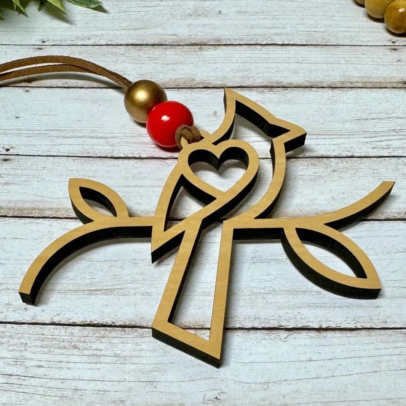 cardinal memorial ornament, Grieving Gift, hello from heaven story card ornament, memorial gifts